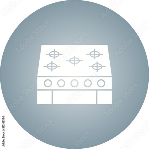 Unique Stove Vector Glyph Icon