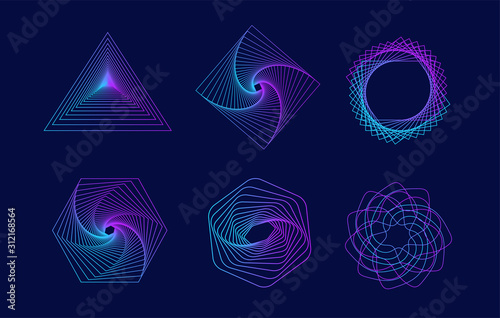 Set of geometric elements. Vector illustration