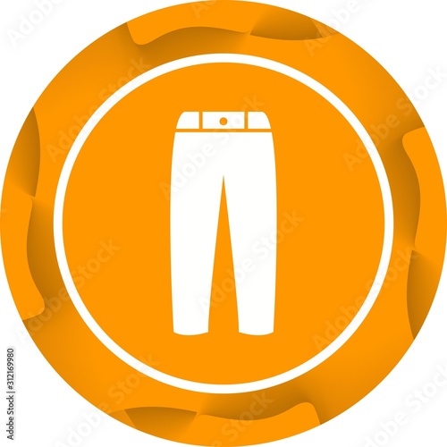 Unique Pants Vector Glyph Icon photo