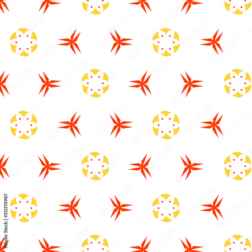 Obraz premium Simply floral pattern inspired by angel's trumpet