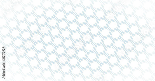 Geometric hexagon grid illustration. Abstract futuristic technology background.