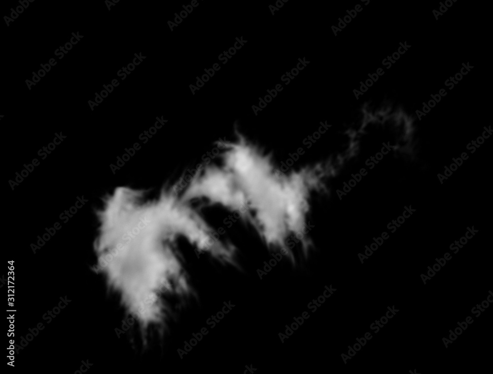 Obraz premium cloud over black background