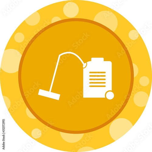 Unique Vaccum Cleaner Glyph Vector Icon