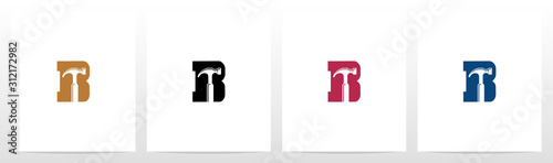 Hammer Tools On Letter Logo Design B