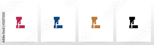 Hammer Tools On Letter Logo Design L