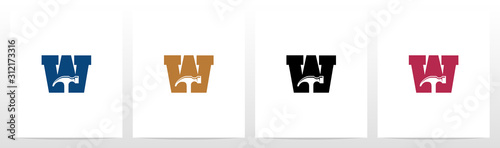 Hammer Tools On Letter Logo Design W