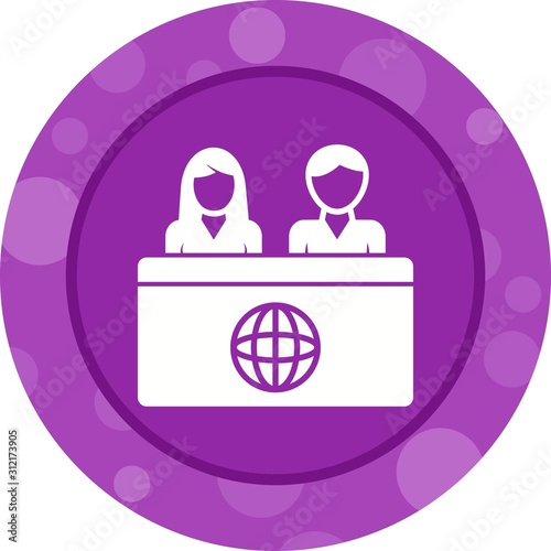 Unique Anchors On News Desk Vector Glyph Icon