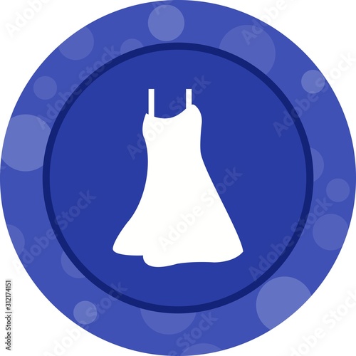 Unique Night Dress Vector Glyph Icon