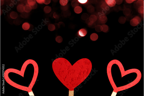 beautiful red heart on a shiny background