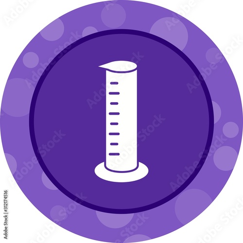 Unique Graduated Cylinder Vector Glyph Icon