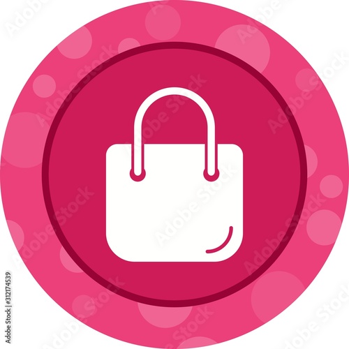 Unique Handbag Vector Glyph Icon photo