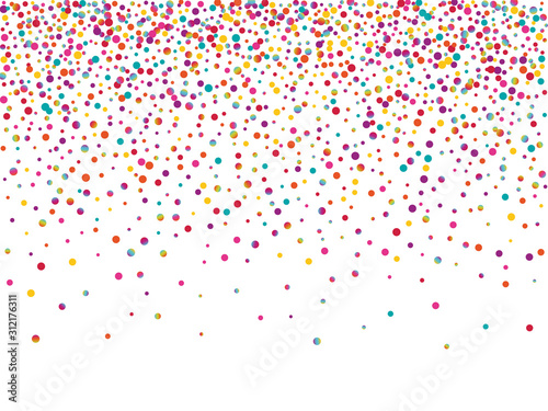 Green Vector Shine Design. Color Transparent Polka Banner. Flying Texture. Carnaval Orange Texture.