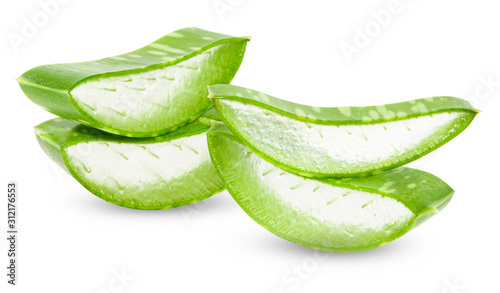 Wallpaper Mural Aloe vera slice on white background. Torontodigital.ca