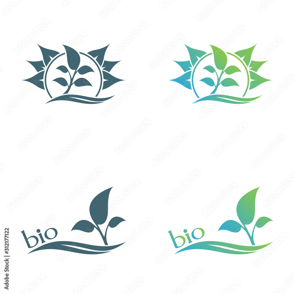Fototapeta premium Abstract leaf logo vector symbol. Foliate symbol design.