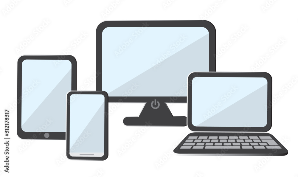 スマホ パソコンのイラスト Stock Vector Adobe Stock