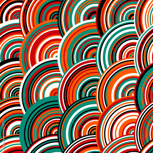 Pattern with random colored Circles Generative Art background illustration