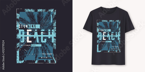 Florida stunning beach stylish graphic t-shirt vector design, typography