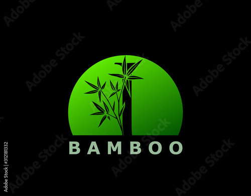 I Letter Green Bamboo Tree Logo Icon, perfect for Hotel, Restaurant, Tour and Travel.