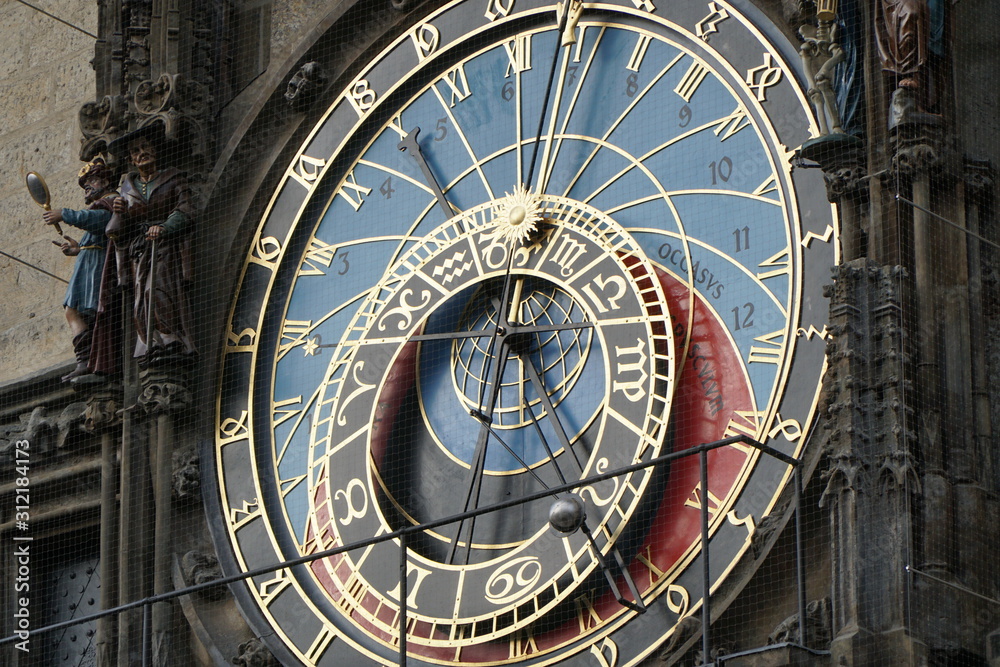 Prague astronomical clock at the Old Town City Hall