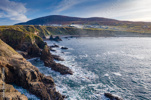 Dramatic coastal landscape at Bloody Foreland, Donegal, Ireland photo