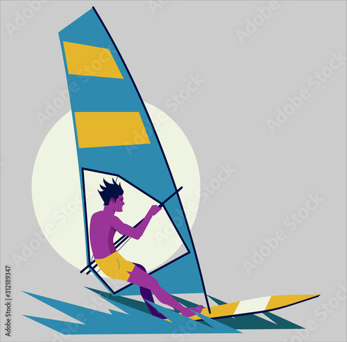 windsurfer on sea