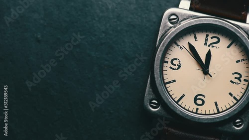 Close up of an old watch face
