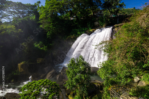 Huluganga Falls is a waterfall located at Huluganga Town,in Kandy District in Sri Lanka. Hulu River is originating from the Knuckles Mountain Range. photo