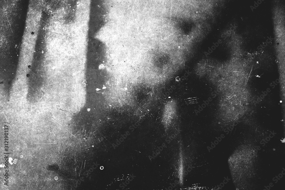 Photo of scratched surface texture black and white colors - obrazy, fototapety, plakaty 