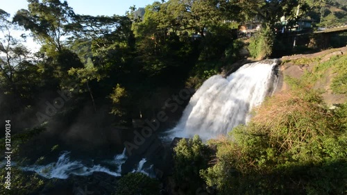 Huluganga Falls is a waterfall located at Huluganga Town,in Kandy District in Sri Lanka. Hulu River is originating from the Knuckles Mountain Range. photo