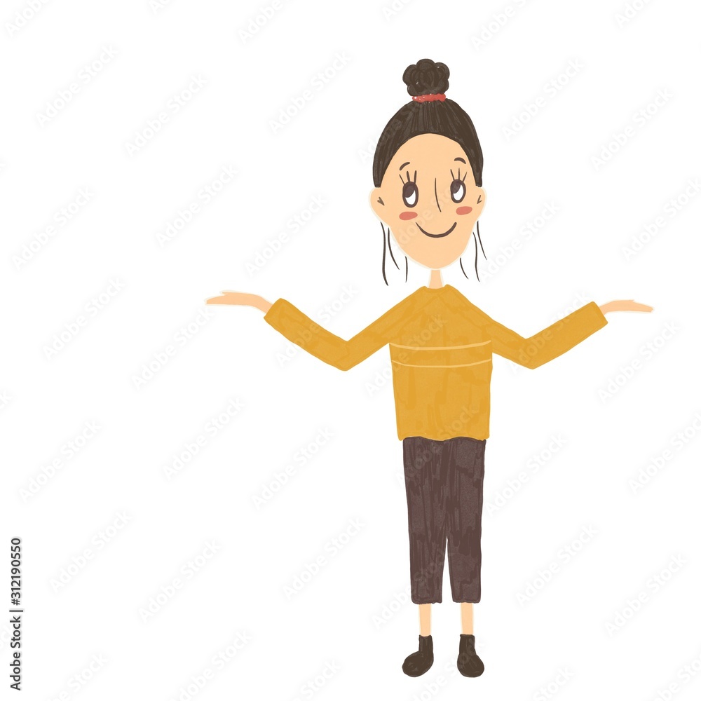explaining the beauty smilling girl with shirt explaining the beauty smilling girl with shirt