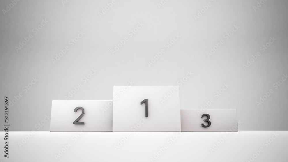 Empty sport winning podium