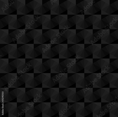 Black zigzag chevron pattern background vector. Rectangle, rhombus and triangle repeat pattern background.