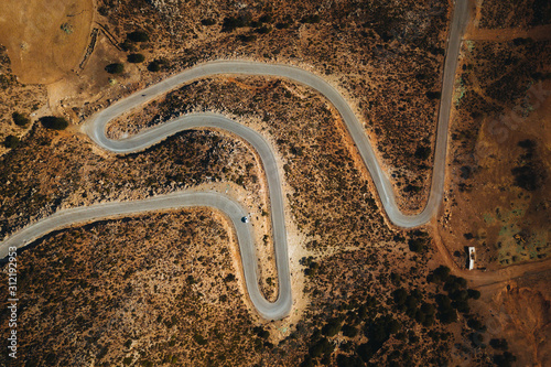 Road in the Mountains from Above