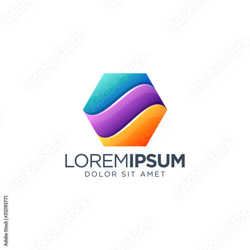 Free Download Hexagon Colorful Logo Design - GFXLoad