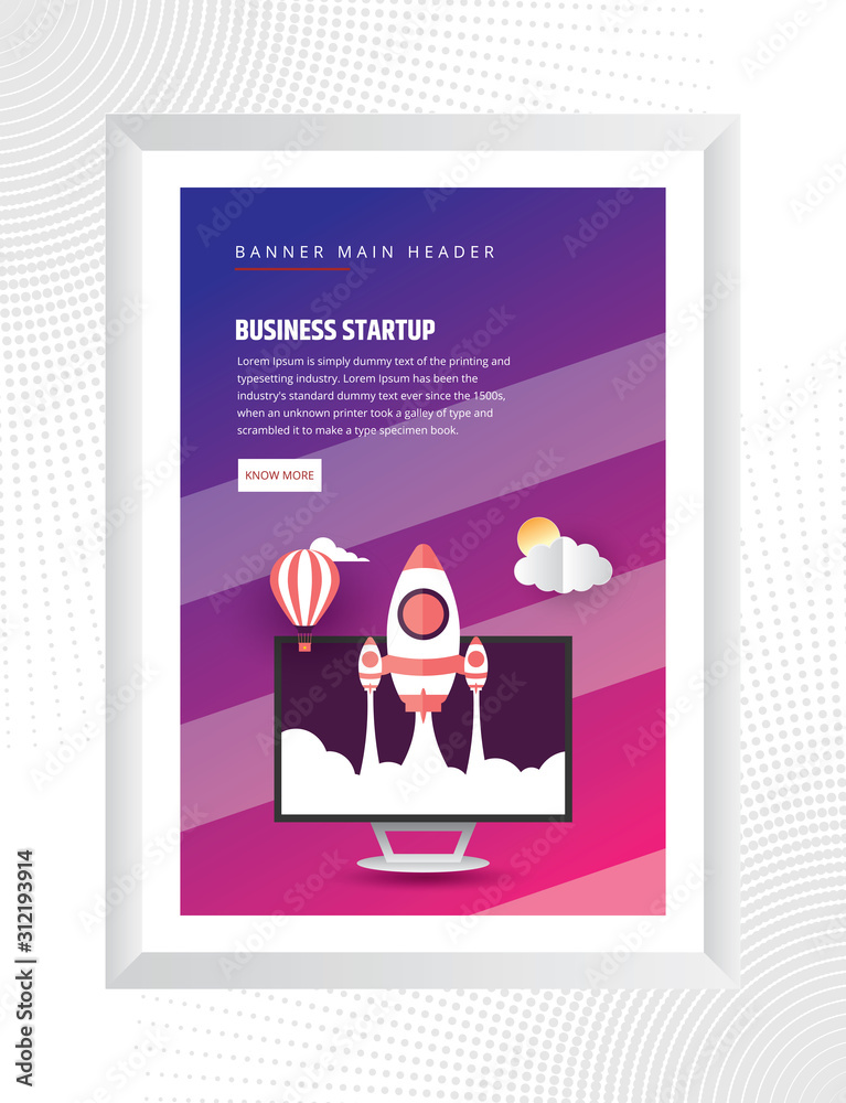 Online business startup concept design Online business startup concept design