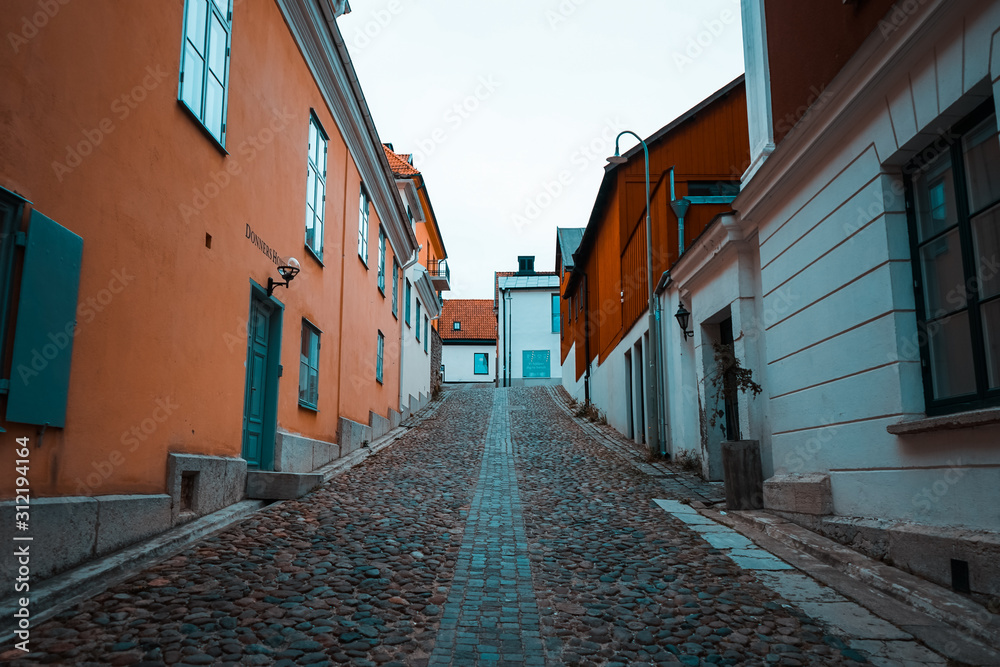 Obraz premium Streets of the medieval town, Visby
