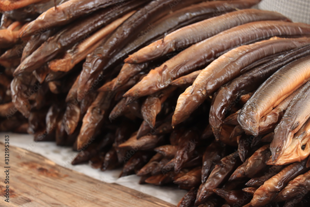Fresh smoked eel Fresh smoked eel