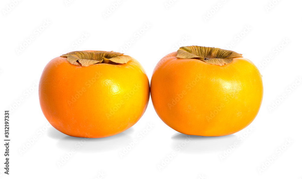 persimmon fruit an isolated on white background persimmon fruit an isolated on white background