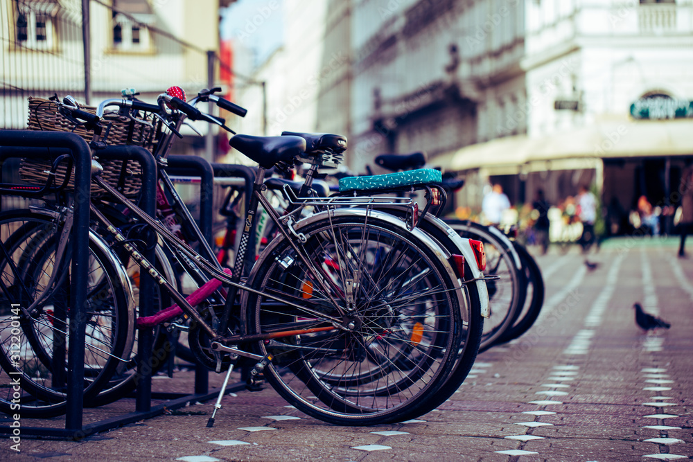 Bicycles in the city