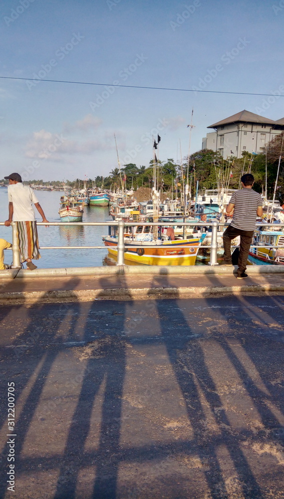 people on the bridge