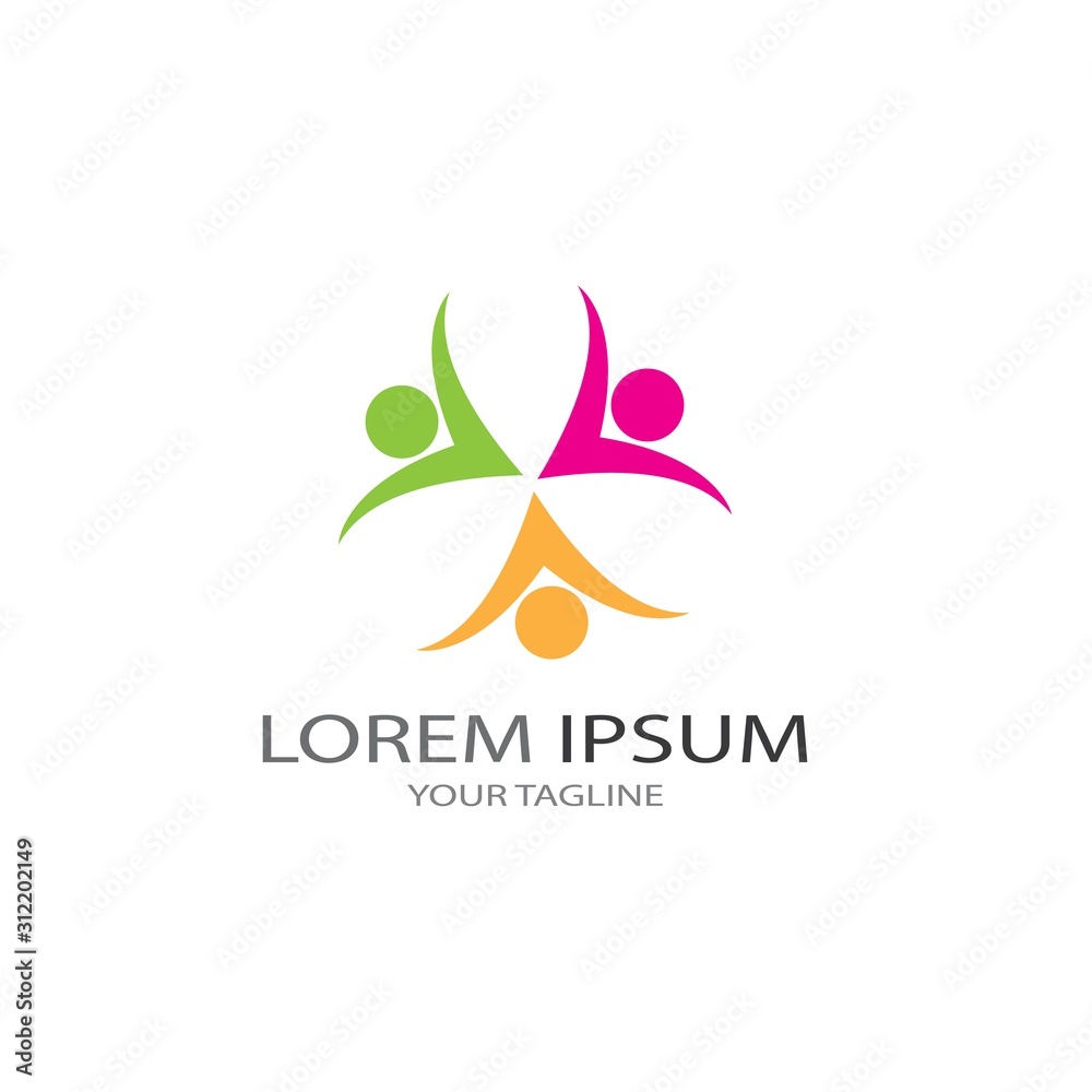 Adoption and community care Logo template vector icon Adoption and community care Logo template vector icon