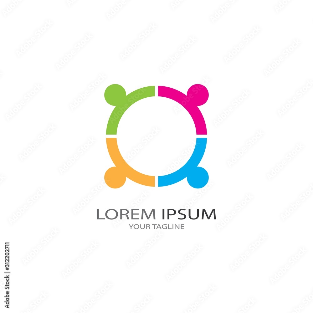 Adoption and community care Logo template vector icon Adoption and community care Logo template vector icon
