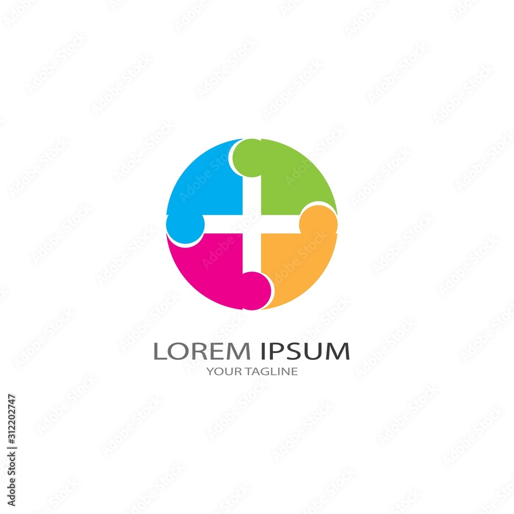 Adoption and community care Logo template vector icon Adoption and community care Logo template vector icon