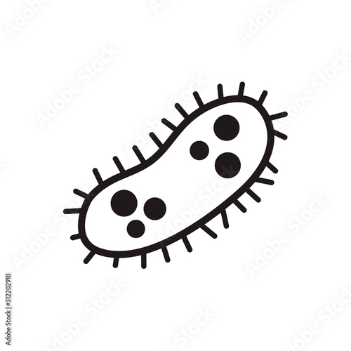 Bacteria icon in trendy outline style design. Vector graphic illustration. Suitable for website design, logo, app, and ui. Editable vector stroke. EPS 10. © IconLauk