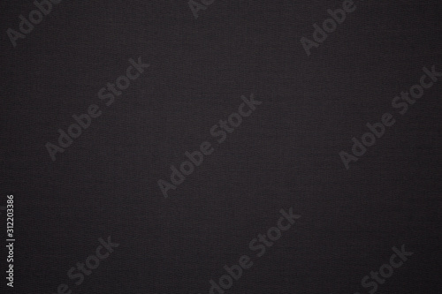 Overview of black fabric with textile texture background