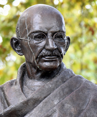 Canvastavla Gandhi-Denkmal in London