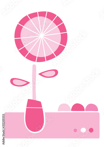 Simple flower greeting card...