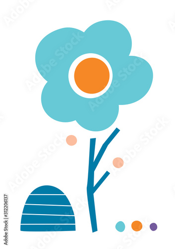 Simple flower greeting card...