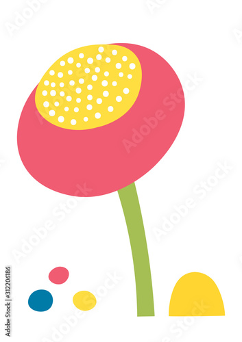 Simple flower greeting card...