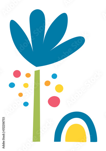 Simple flower greeting card...